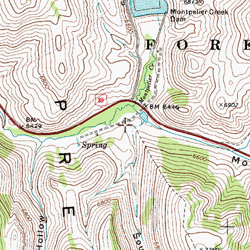 Topographic Map of South Elbow Hollow, ID