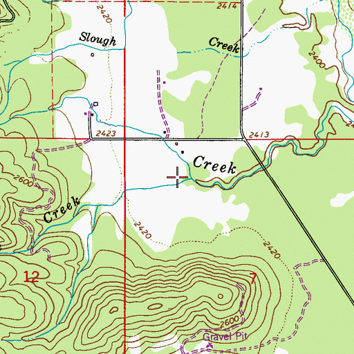 Topographic Map of South Ole Creek, ID