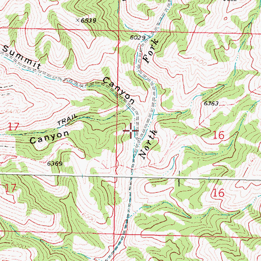 Topographic Map of South Summit Canyon, ID