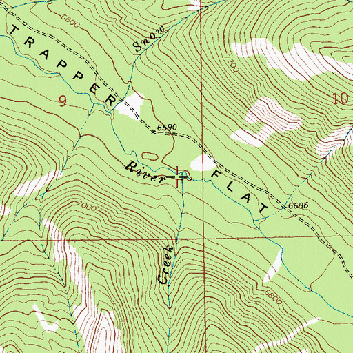 Topographic Map of Spout Creek, ID