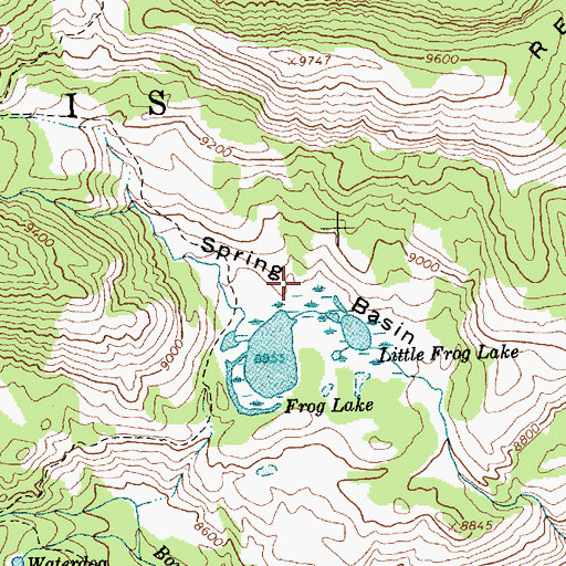 Topographic Map of Spring Basin, ID