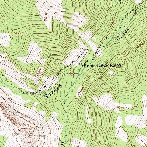 Topographic Map of Spruce Gulch, ID