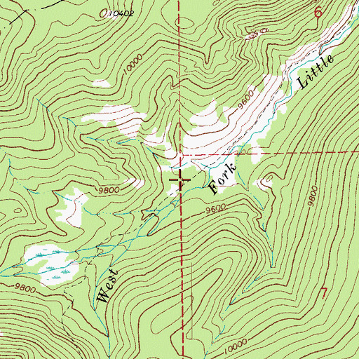 Topographic Map of Sheep Crossing/Baldy Ninetyfour Trail, AZ