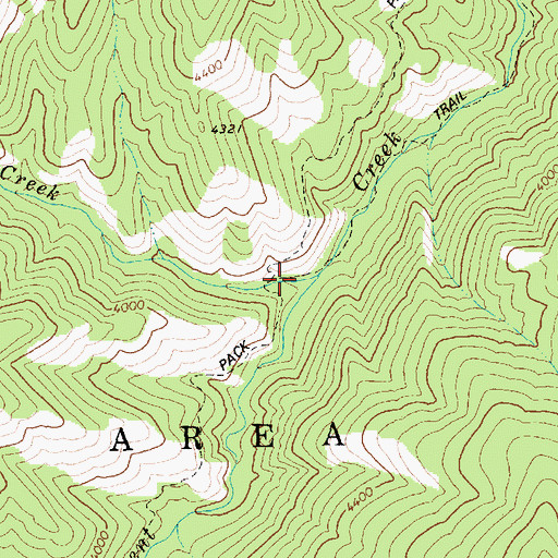 Topographic Map of Steep Creek, ID