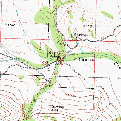 Topographic Map of Stinson Creek, ID