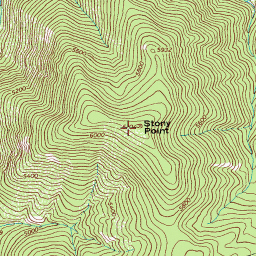 Topographic Map of Stony Point, ID