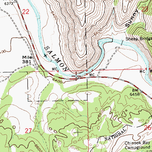 Topographic Map of Sunny Gulch, ID