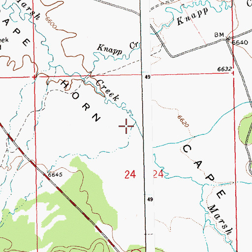 Topographic Map of Swamp Creek, ID