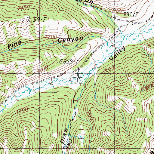 Topographic Map of Swampy Draw, ID