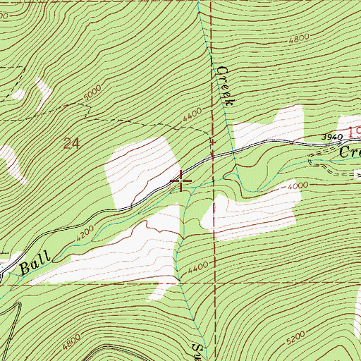 Topographic Map of Swiss Creek, ID