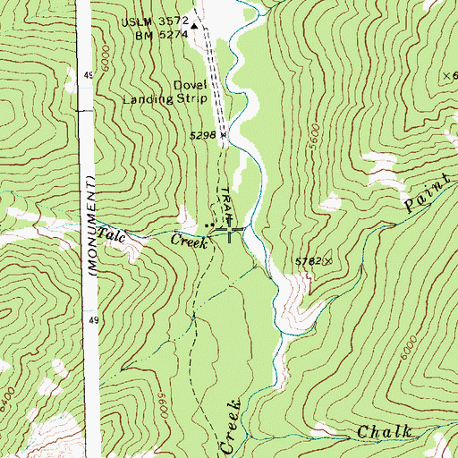 Topographic Map of Talc Creek, ID