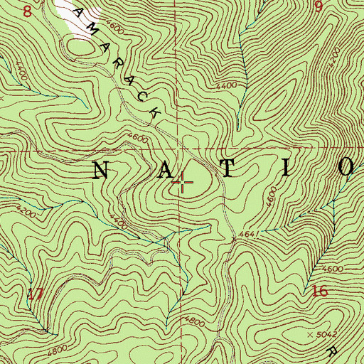 Topographic Map of Tamarack Ridge, ID