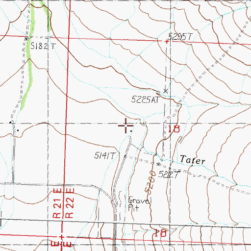Topographic Map of Tater Creek, ID