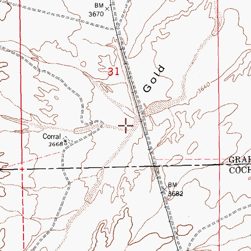 Topographic Map of Dial Wash, AZ