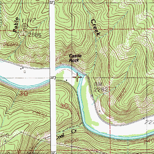 Topographic Map of Tent Creek, ID