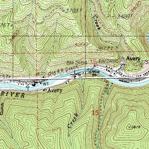 Topographic Map of Theriault Creek, ID