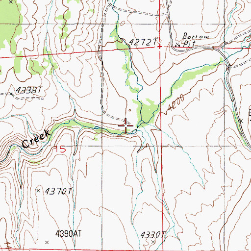 Topographic Map of Thorn Creek, ID