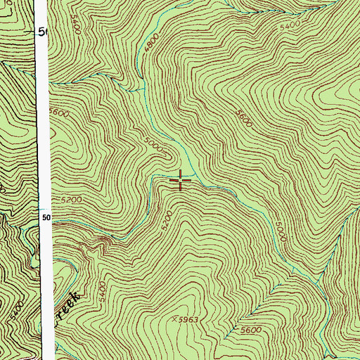 Topographic Map of Three Prong Creek, ID