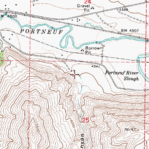 Topographic Map of Ames Gulch, ID