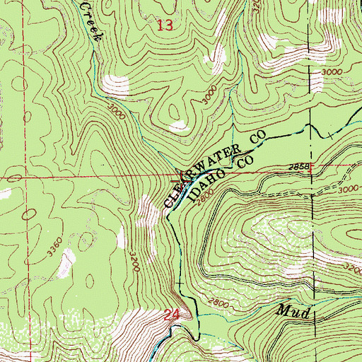 Topographic Map of Trout Creek, ID