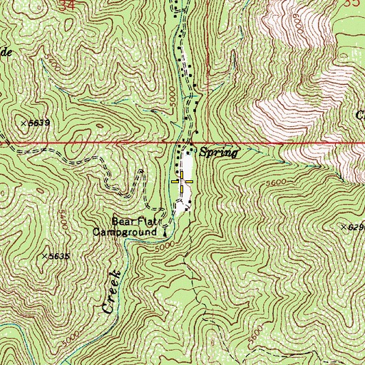 Topographic Map of Bear Flat, AZ