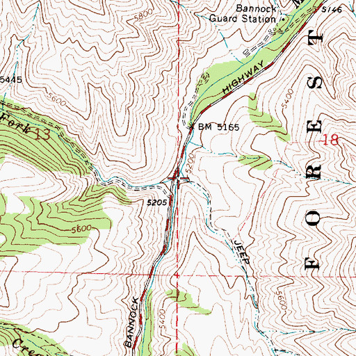 Topographic Map of Valve House Draw, ID