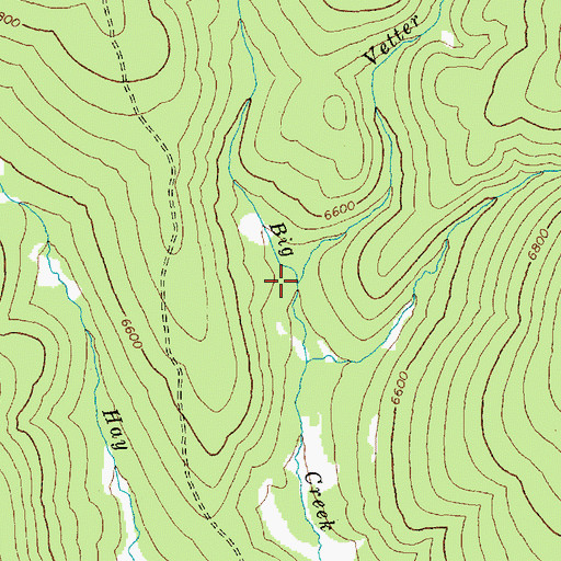 Topographic Map of Vetter Creek, ID