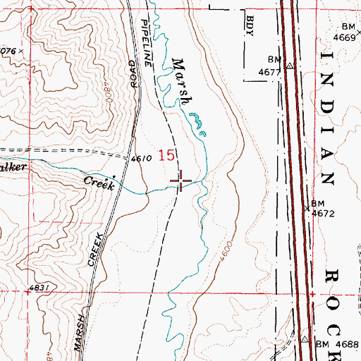 Topographic Map of Walker Creek, ID