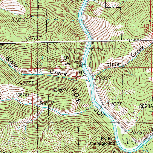 Topographic Map of Walo Creek, ID