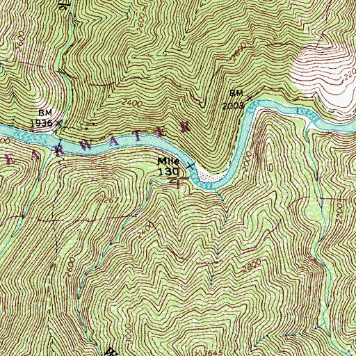 Topographic Map of Weasel Creek, ID