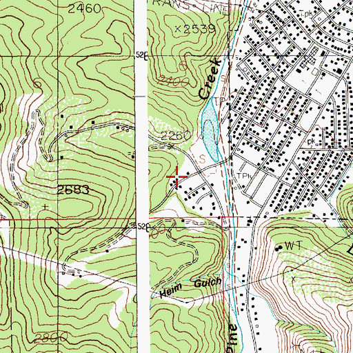 Topographic Map of Weir Gulch, ID