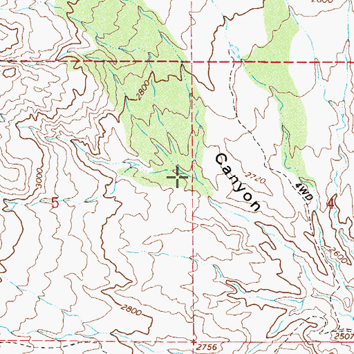 Topographic Map of Buena Vista Spring, AZ