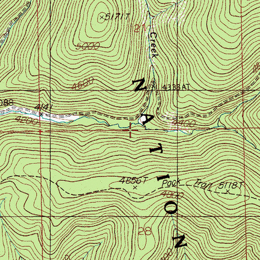 Topographic Map of Wendle Creek, ID