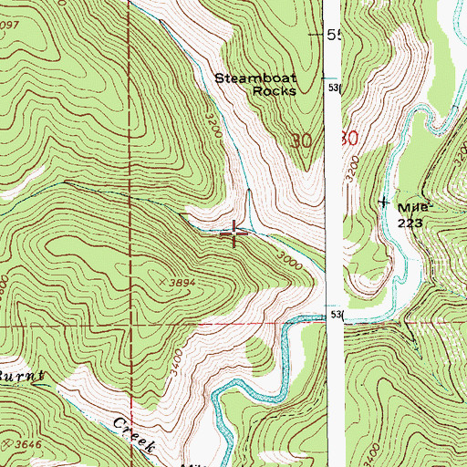 Topographic Map of West Elk Creek, ID