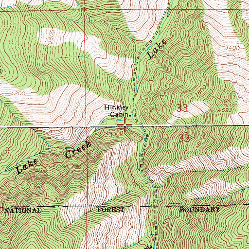 Topographic Map of West Fork Lake Creek, ID
