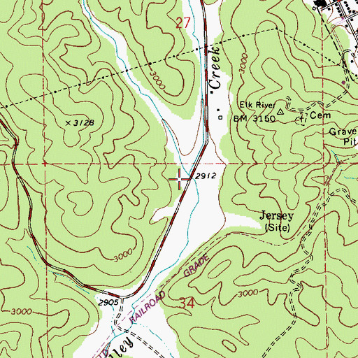 Topographic Map of West Fork Lindley Creek, ID