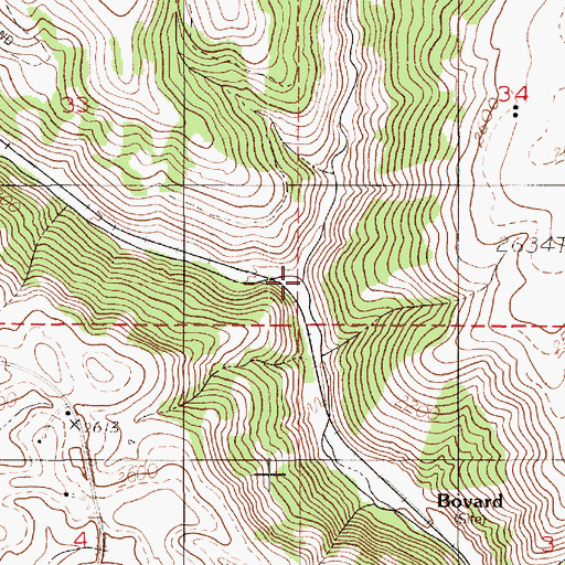 Topographic Map of West Fork Little Bear Creek, ID