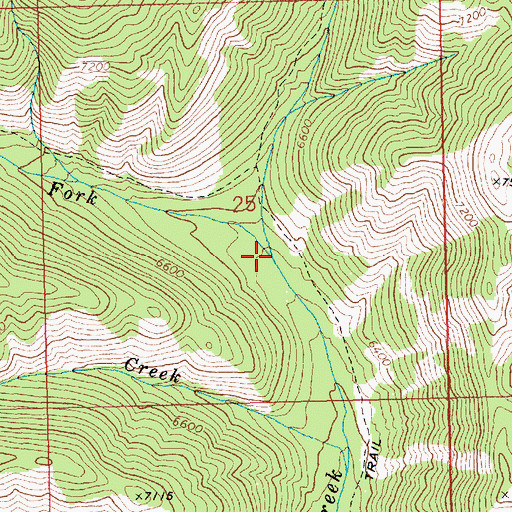 Topographic Map of West Fork Skeleton Creek, ID