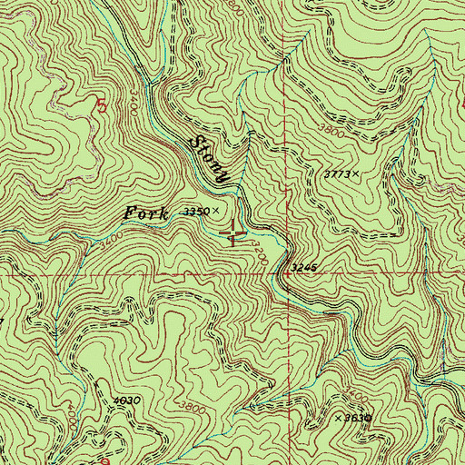 Topographic Map of West Fork Stony Creek, ID