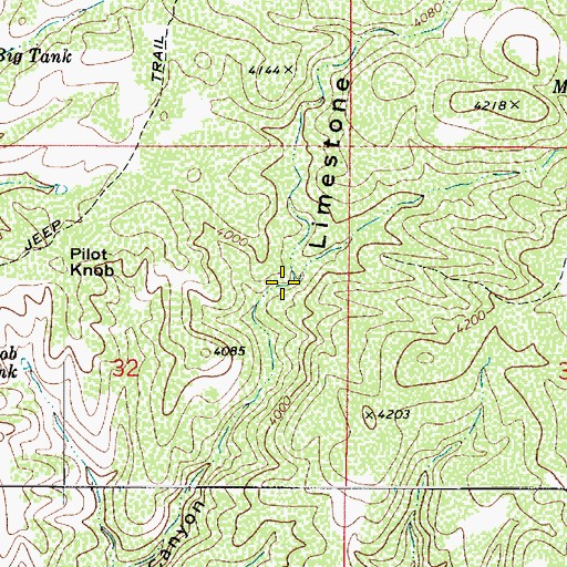 Topographic Map of Cedar Flat, AZ