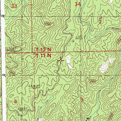 Topographic Map of Whitehawk Basin Trail, ID