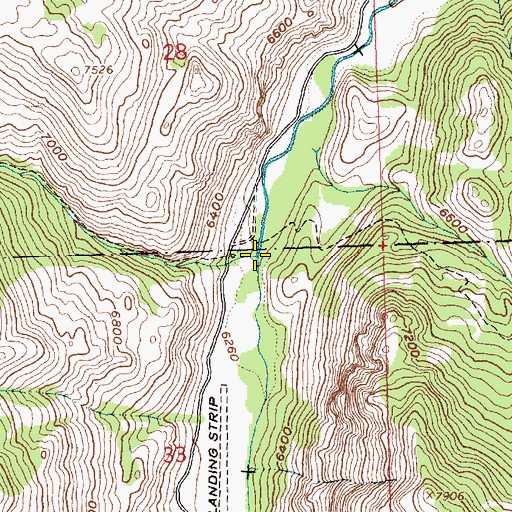 Topographic Map of Wickiup Creek, ID