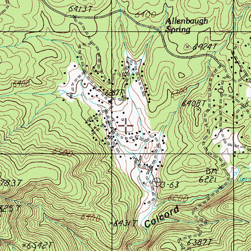 Topographic Map of Colcord Mountain Estates, AZ