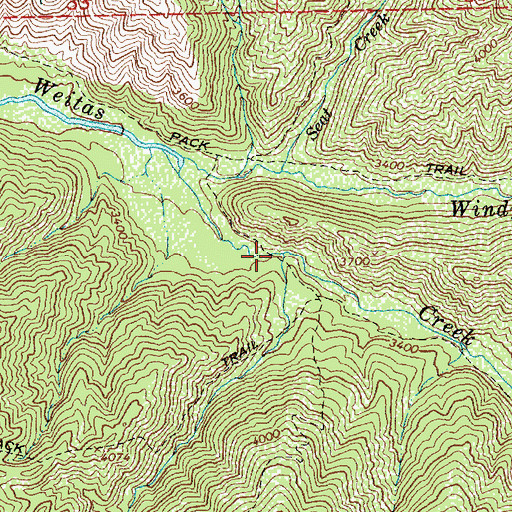 Topographic Map of Yokum Creek, ID
