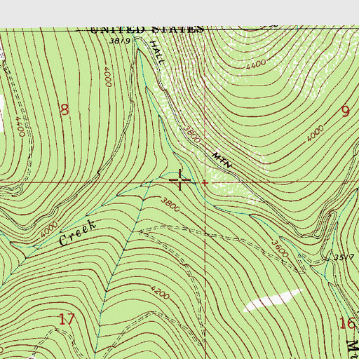 Topographic Map of Zion Creek, ID