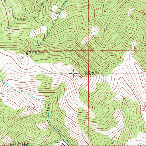 Topographic Map of Hitt Mountains, ID