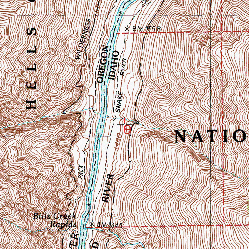 Topographic Map of Weinheimer Gulch, ID