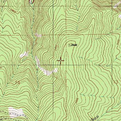 Topographic Map of Caribou Ridge National Recreation Trail, ID