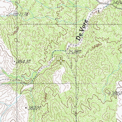 Topographic Map of Dagger Spring, AZ
