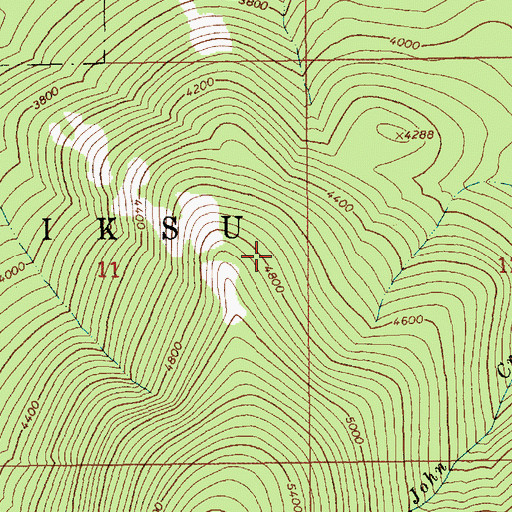 Topographic Map of Katka Ridge, ID